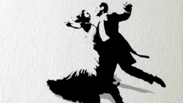 The Dancers, a stencil work by Emanuele Renton Fortunati