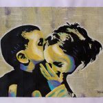 True Love #1, a stencil work by Emanuele Renton Fortunati