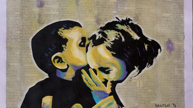 True Love #1, a stencil work by Emanuele Renton Fortunati