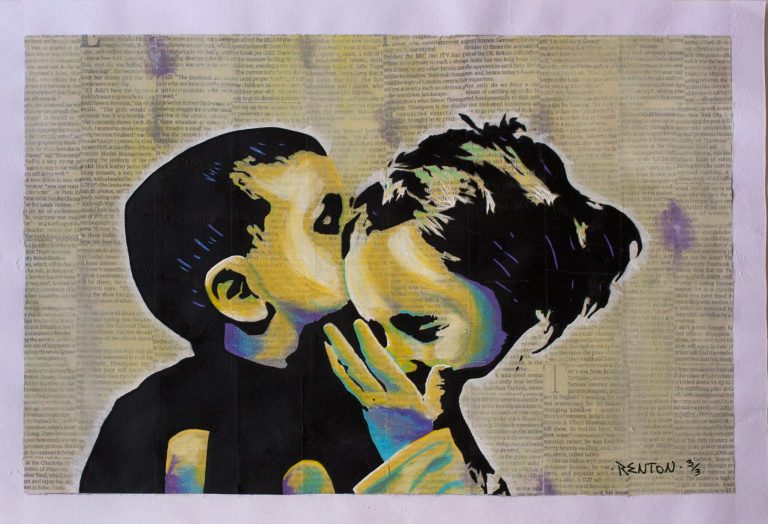 True Love #1, a stencil work by Emanuele Renton Fortunati