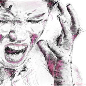 I Am Angry!, a self-portrait by Emanuele Renton Fortunati